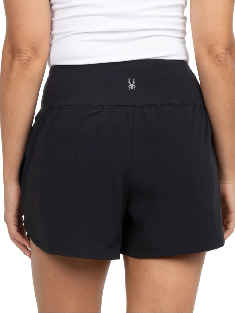 Spyder Black Athletic High Waisted Flowy Running Shorts